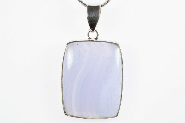 Blue Lace Agate Pendant (Necklace) - Sterling Silver #305018